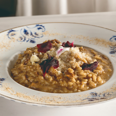 Risotto aux boletus du Restaurant Al Lado à l'Hotel EME Catedral Mercer