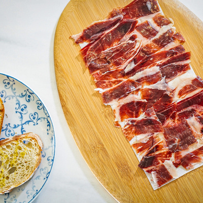 Iberian ham of Al Lado Restaurant at Hotel EME Catedral Mercer