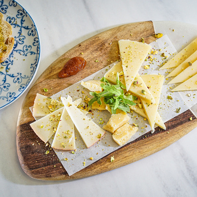 Cheese assortment at Al Lado Restaurant at Hotel EME Catedral Mercer