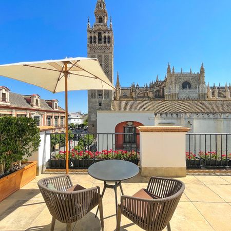 Terraza de la habitación del EME Catedral Mercer Hotel